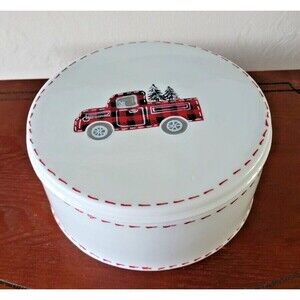 North Pole Bed Breakfast 10 Strawberry Street Ceramic Cookie Jar Christmas Truck